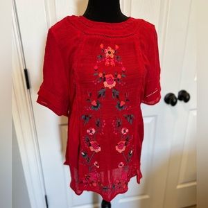 Umgee red floral top
